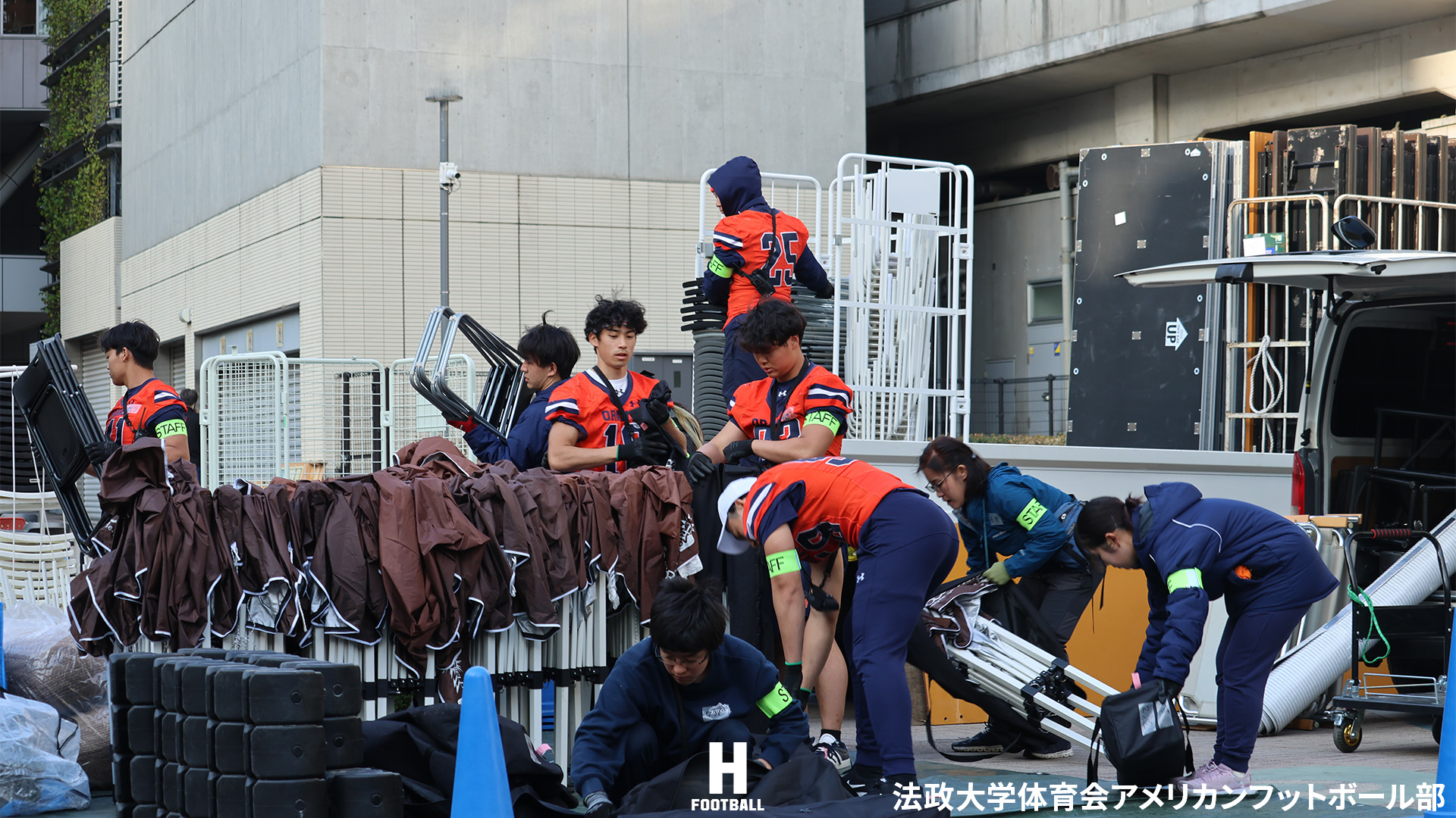 法政アメフト部　　HOSEI ORANGE　リュック　バッグ ORANGE　リュック　バッグ 法政アメフト部　　HOSEI